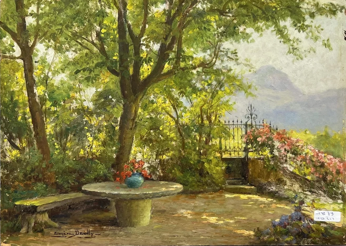 Eugène Auguste François Deully - Giardino fiorito
